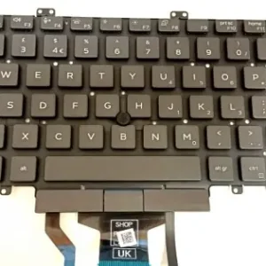 Ofertă exclusivă Tastatura Laptop, Dell, Latitude 7400, P100G, P100G001, K0GVM, 0K0GVM, iluminata, Dual Point, neagra, layout UK
