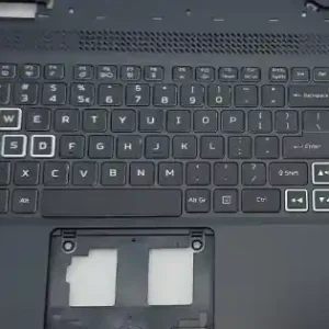Cumpărături sigure Carcasa superioara cu tastatura palmrest Laptop, Acer, Nitro 5 AN515-46, N22C1, 6B.QFMN2.001, AP3SY000710, AM3SY000500, iluminata, RGB, neagra, layout US