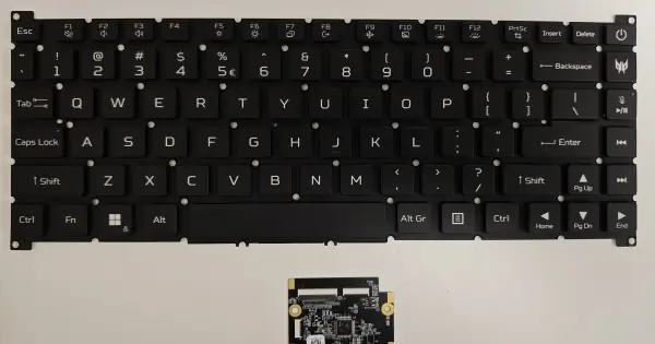 Tastatura Laptop Gaming, Acer, Predator Triton 500SE PT516-52s, iluminata, RGB Per Key, neagra, layout US Ultima șansă