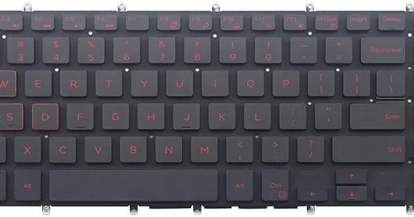 Lichidare de stoc Tastatura Laptop, Dell, Latitude 3590, P75F, P75F001, iluminata, rosie, layout US