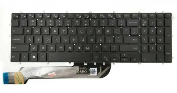 Cumpărături sigure Tastatura Laptop, Dell, Vostro 7580, P72F, P72F002, neagra, layout US