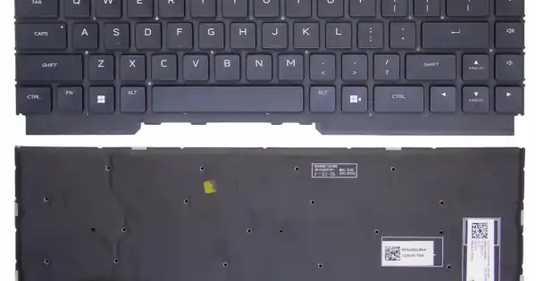 Preferatul clienților Tastatura Laptop Gaming, Dell, G16 7635, P122F, P122F003, iluminata, RGB 4 Zone, neagra, layout US
