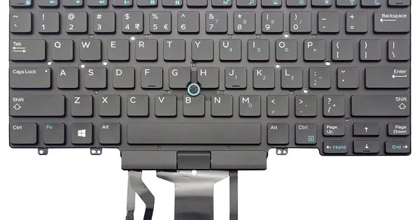 Livrare gratuită Tastatura Laptop, Dell, Latitude 14 E7480, P73G, P73G002, 0F2X80, 04VMV0, dual point, iluminata, neagra, layout US