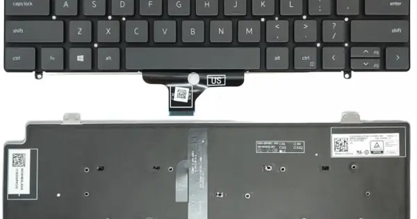 Livrare gratuită Tastatura Laptop, Dell, Latitude 7410, P119G, P119G001, iluminata, neagra, layout US