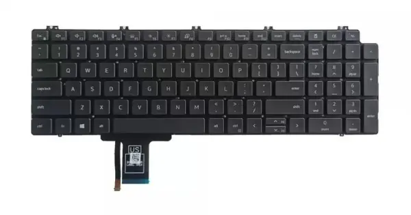 Discount Tastatura Laptop, Dell, Precision 7750, 7760, 08XY7G, 8XY7G, iluminata, neagra, layout US