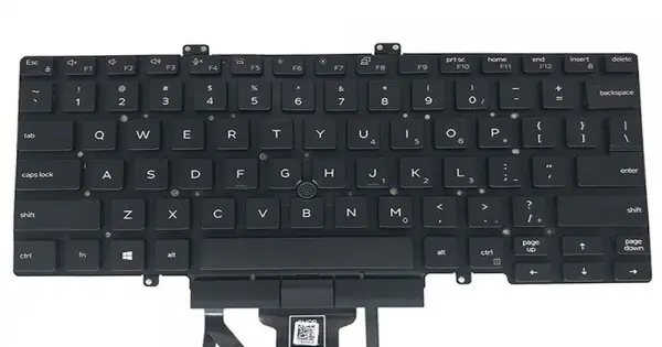 Retur ușor Tastatura Laptop, Dell, Latitude 7410, P119G, P119G001, 03J9FC, 0H2DXX, iluminata, Dual Point, neagra, layout US