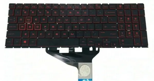 Reducere extra Tastatura Laptop, HP, Omen 15-DH, TPN-C143, iluminata, rosie, layout US