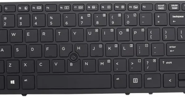 Popular Tastatura Laptop, HP, ZBook 14 Mobile Workstation, 736654-001, 731179-001, iluminata, cu mouse pointer, neagra, layout US