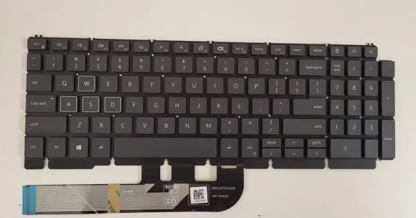 Plată securizată Tastatura Laptop, Dell, Inspiron, P105F, P105F001, P105F004, P105F005, 0R2GPD, 0TJ0J6, R2GPD, NSK-DEFABC, PK1336N1B00, DLM20K6, iluminare RGB 20 pini, layout US