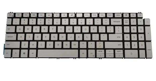 Tastatura Laptop, Dell, Vostro 15 3500, 3501 (2021), iluminata, argintie, layout US Ultima șansă