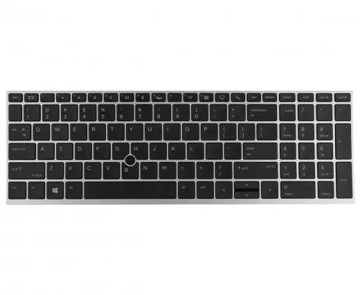 Ofertă de sezon Tastatura HP EliteBook 850 G5 Neagra cu rama argintie iluminata backlit