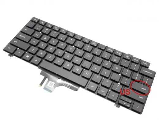Expediere rapidă Tastatura Dell DLM20F73USJ698 iluminata layout US fara rama enter mic