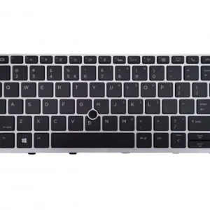 Tastatura HP EliteBook 830 G5 Neagra cu rama argintie iluminata backlit Reducere de preț