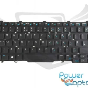 Livrare expres Tastatura Dell Latitude E7470 iluminata layout UK fara rama enter mare