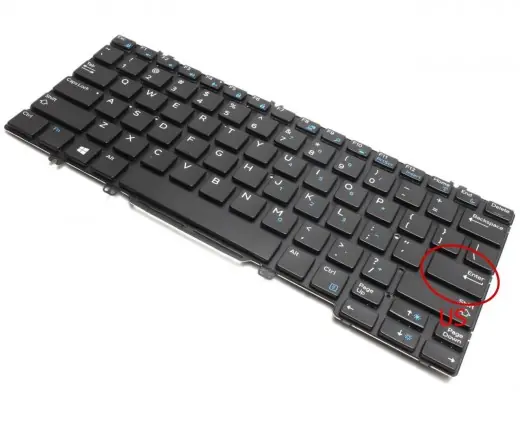 Tastatura Dell Latitude E7250 iluminata layout US fara rama enter mic Preferatul clienților