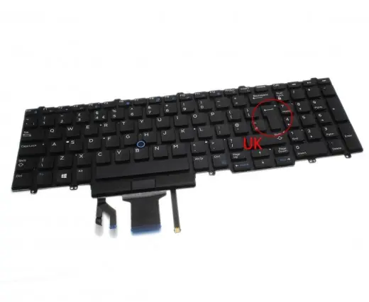 Premium Tastatura Dell Precision 3530 iluminata layout UK fara rama enter mare