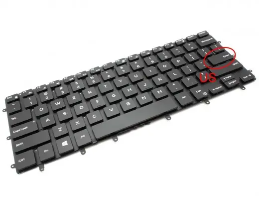 Cumpărături sigure Tastatura Dell XPS 15 9550 iluminata layout US fara rama enter mic