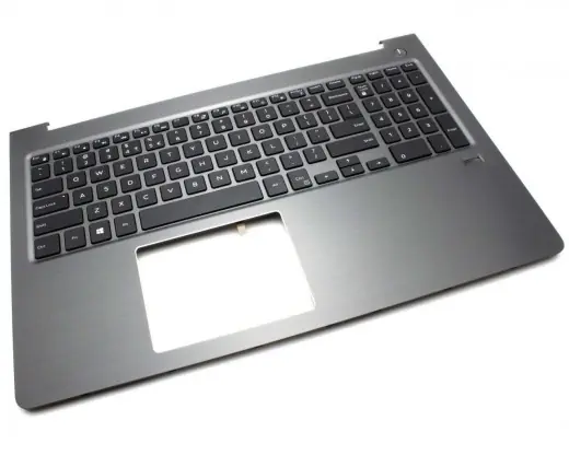 Cel mai bun preț Tastatura Dell Vostro 15 5568 Neagra cu Palmrest Gri si Orificiu Amprenta iluminata backlit