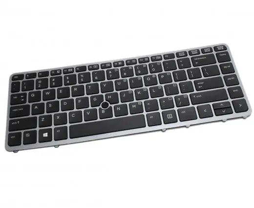 Discount Tastatura HP EliteBook 840 G2 neagra cu rama gri iluminata backlit
