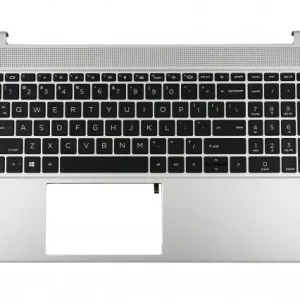 Disponibil imediat Tastatura HP ProBook 450 G9 Neagra cu Palmrest argintiu iluminata backlit