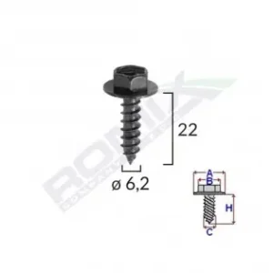 Surub Fixare Elemente Motor Pentru Toyota 6.2X22Mm Set 10 Buc Cel mai bun preț
