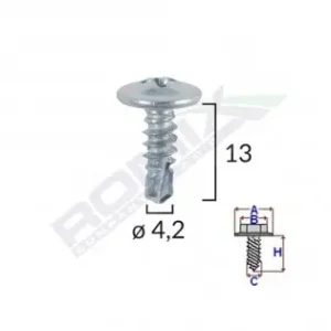 Surub Autoforant Din Zinc 4.2X13 Set 100 Buc Retur gratuit