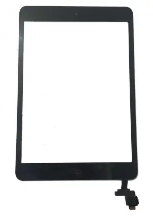 Touchscreen pentru iPad Mini 2 A1489 A1490 A1491 cu buton home si cip IC Negru Geam Sticla Tableta Mai ieftin