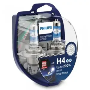 Set 2 Buc Becuri Auto H4 Racing Vision Philips Preț promoțional