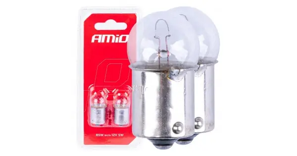 Set 2 Becuri Cu Halogen, Soclu R5W, Ba15S, Alimentare 12V Noutate
