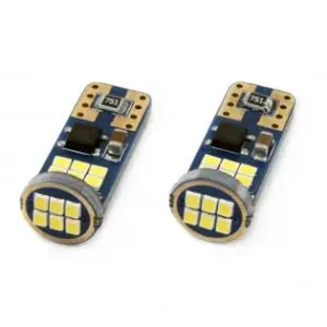 Set Becuri Auto Cu Led Canbus Ultrabright Compatibil T10E W5W 18 Smd Alb 12V/24V, Destinat Competitiilor Auto Sau Off-Road Livrare gratuită