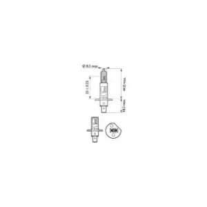 Set 2 Becuri Far H1/w5W P14.5S 55W 12V White VIsion Ultra Philips Nu rata