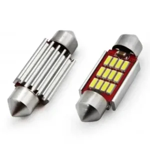 Set Becuri Auto Cu Led Canbus Sofit Compatibil C5W 12 Smd 4014 39Mm Alb 12/24V, Destinat Competitiilor Auto Sau Off-Road Expediere rapidă