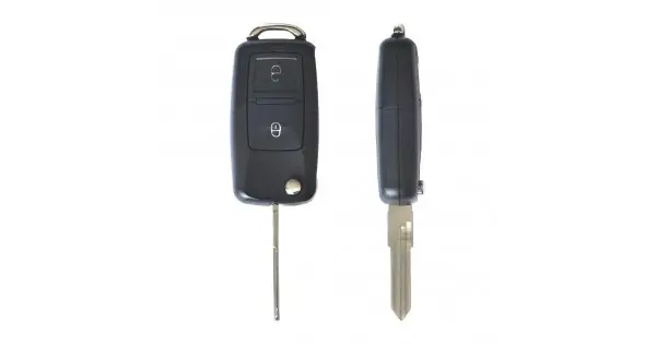 Carcasa Cheie Contact Pentru Volkswagen Jetta / Passat (B5-B6-B7) / Polo / Scirocco / Tiguan, 2 Butoane, Cu Cheie Preț redus
