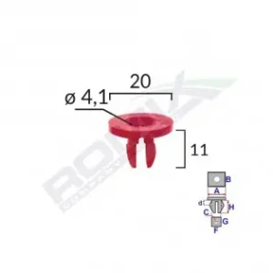 Vezi acum Clips Fixare Elemente Motor Pentru Ford 11X20Mm - Rosu Set 10 Buc