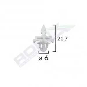 Clips Fixare Elemente Exterioare Pentru Mercedes 6X21.7Mm- Alb Set 10 Buc Transport gratuit