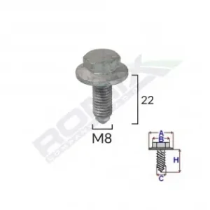 Cel mai vândut Surub Fixare Elemente Motor Pentru Grup Vag 8X22Mm Set 5 Buc