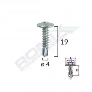 Surub Autoforant Din Zinc 4.2X19 Set 100 Buc Reducere specială