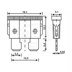 Sigurante Fuzibile Standard 25A Set 5 Buc Livrare rapidă