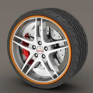Set Protectie Jante, Calitate Premium, 4 Inele Din Plastic, Culoare Orange Preț redus