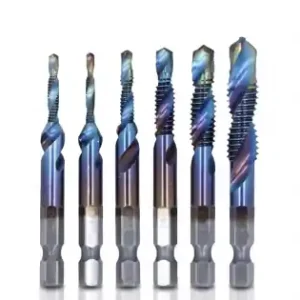 Cumpără acum Set Profesional Cu 6 Piese, Gaurire + Filet, M3 - M10, Duritate Inalta (Albastru)