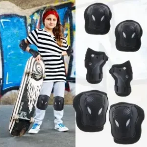 Set Pentru Copii, 6 X Protectii Pentru Genunchi, Coate Si Incheieturi (Bicicleta, Role, Skateboard, Patine) Cumpără acum