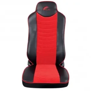Calitate înaltă Set Huse Scaun Truck Umbrella Pentru Man Tgx Euro 5 Piele Ecologica Neagra + Velvet Rosu