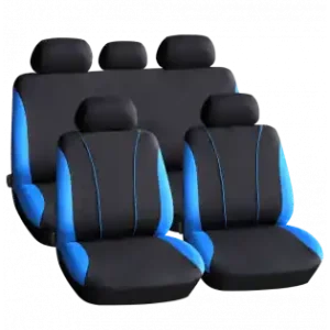 Cumpără online Set Huse Scaun Auto Ieftine, Universale 9 Piese, Model V-Style - Albastru