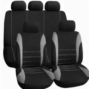 Set Huse Scaun Auto Ieftine, Universale 9 Piese, Model H-Line - Gri Premium