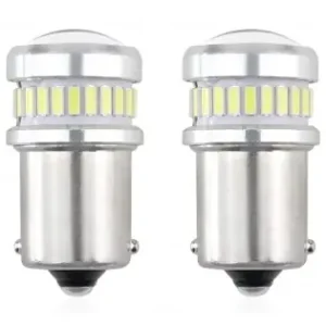Set Becuri Auto Cu Led Canbus Compatibil P21 R5W/R10W 30 Smd Alb 12V/24V, Destinat Competitiilor Auto Sau Off-Road Cel mai vândut