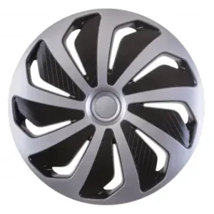 Ultima șansă Set 4 Capace Roti Model Wind 16" - Silver & Black