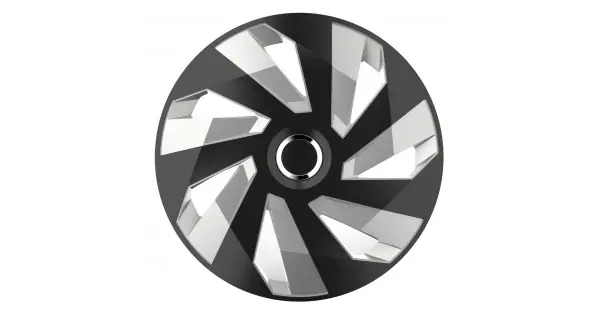 Set 4 Capace Roti Model Vector Rc 15" - Silver & Black Disponibil imediat