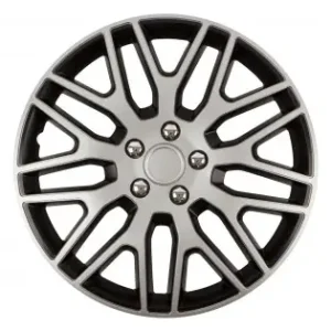Promoție Set 4 Capace Roti Model Dakar 15" - Silver & Black