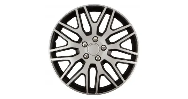 Promoție Set 4 Capace Roti Model Dakar 15" - Silver & Black