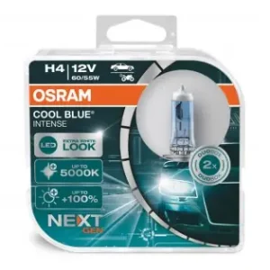 Livrare gratuită Set 2 Becuri Cu Halogen Osram H4, 12V, 60 / 55W, P43T, Cool Blue Next Gen, 5000K